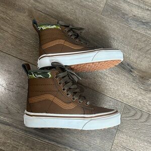 Leather vans high top tennis shoes